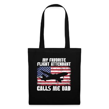 Flight Attendant Papa Stewardess Flight Attendant - Tote Bag - black - Front