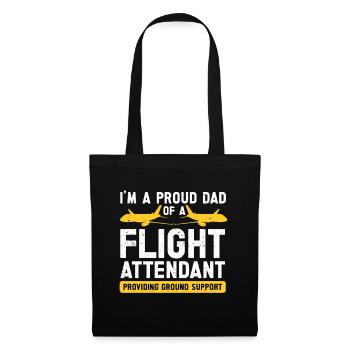 Flugbegleiter Papa Stewardess Flugbegleiter - Stoffbeutel - Schwarz - Vorne