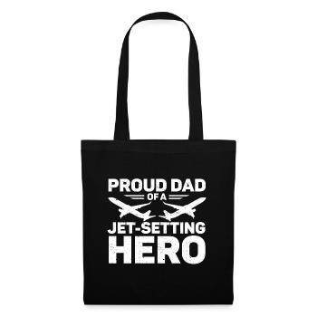 Flight Attendant Papa Stewardess Flight Attendant - Tote Bag - black - Front