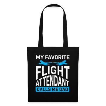 Flight Attendant Papa Stewardess Flight Attendant - Tote Bag - black - Front