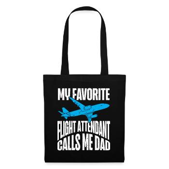 Flight Attendant Papa Stewardess Flight Attendant - Tote Bag - black - Front