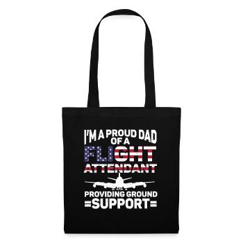 Flight Attendant Papa Stewardess Flight Attendant - Tote Bag - black - Front