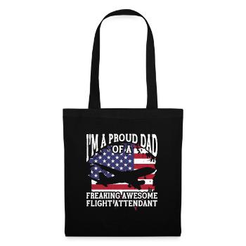 Flight Attendant Papa Stewardess Flight Attendant - Tote Bag - black - Front
