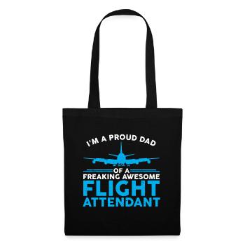 Flight Attendant Papa Stewardess Flight Attendant - Tote Bag - black - Front