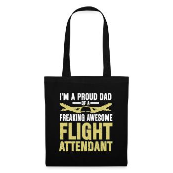 Flight Attendant Papa Stewardess Flight Attendant - Tote Bag - black - Front