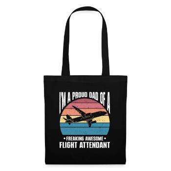 Flight Attendant Papa Stewardess Flight Attendant - Tote Bag - black - Front