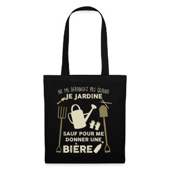 Jardin Biere Cadeau Drôle Homme parfait Pour Papa - Sac en tissu - noir - Devant