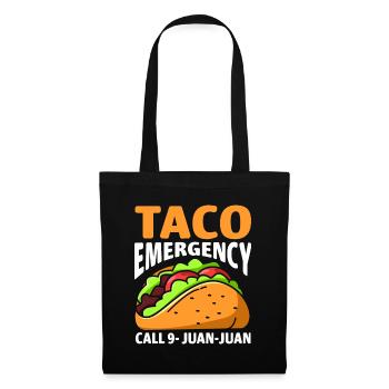 Appel d’urgence pour tacos 9 Juan Juan - Sac en tissu - noir - Devant
