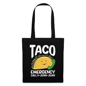 Appel d’urgence pour tacos 9 Juan Juan - Sac en tissu - noir - Devant
