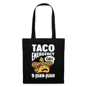 Appel d’urgence pour tacos 9 Juan Juan - Sac en tissu - noir - Devant