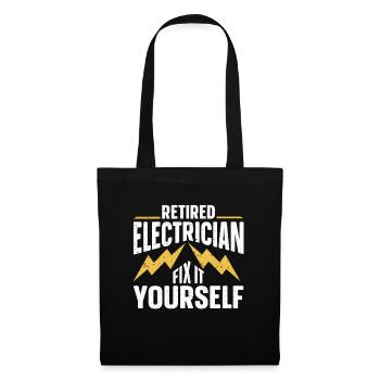Retired Electrician Gift Electrician - Tote Bag - black - Front