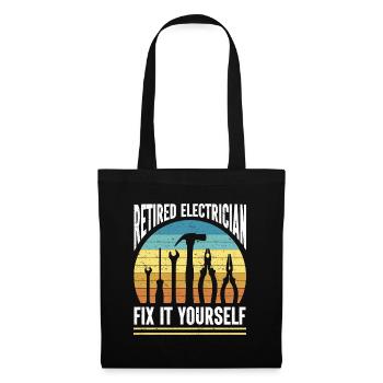 Retired Electrician Gift Electrician - Tote Bag - black - Front