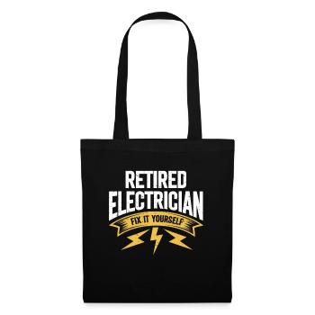 Retired Electrician Gift Electrician - Tote Bag - black - Front