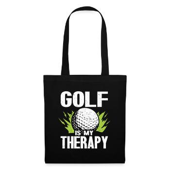 Golf Geschenk Für Golfer - Stoffbeutel - Schwarz - Vorne