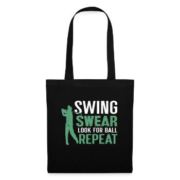 Golf Geschenk Für Golfer - Stoffbeutel - Schwarz - Vorne