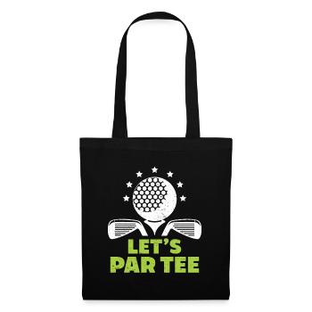 Golf Geschenk Für Golfer - Stoffbeutel - Schwarz - Vorne