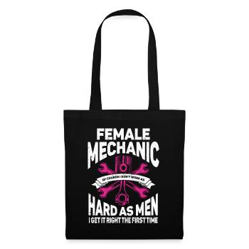 Mécanicien Cadeau Mécanicien - Sac en tissu - noir - Devant