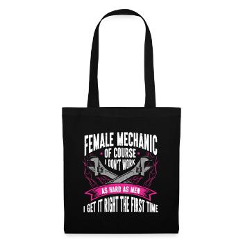 Mécanicien Cadeau Mécanicien - Sac en tissu - noir - Devant