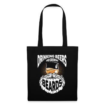 Boire De La Bière Et Se Laisser Pousser La Barbe Drôle - Sac en tissu - noir - Devant
