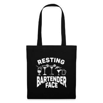 Barman Cadeau Emploi Serveur Barman - Sac en tissu - noir - Devant