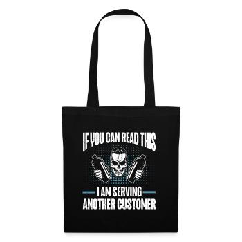 Barman Cadeau Emploi Serveur Barman - Sac en tissu - noir - Devant