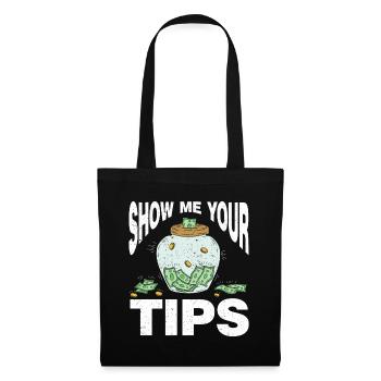 Barman Cadeau Emploi Serveur Barman - Sac en tissu - noir - Devant