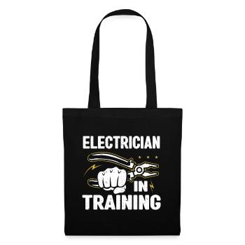 Elektriker Geschenk - Stoffbeutel - Schwarz - Vorne