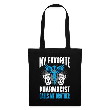 Apotheker Geschenk Apotheke - Stoffbeutel - Schwarz - Vorne