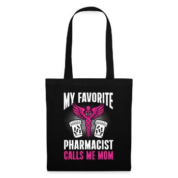 Apotheker Geschenk Apotheke - Stoffbeutel - Schwarz - Vorne
