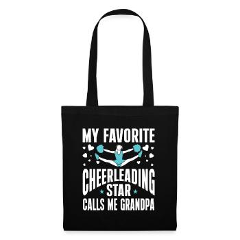 Cheerleader Cheerleading Cheer Grandpa - Tote Bag - black - Front
