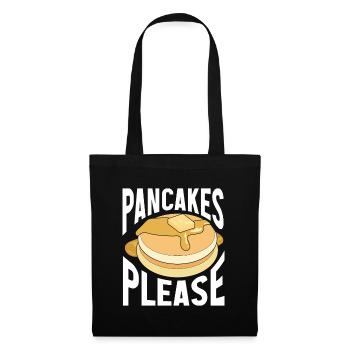 Pfannkuchen Spruch Frühstück Pfannkuchen - Stoffbeutel - Schwarz - Vorne