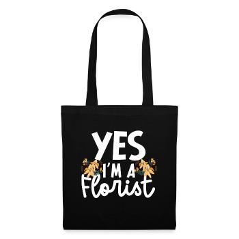 Cadeau de fleuriste, Designer Floral disant, fleuriste - Sac en tissu - noir - Devant