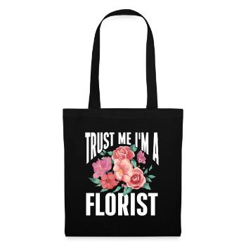 Cadeau de fleuriste, Designer Floral disant, fleuriste - Sac en tissu - noir - Devant