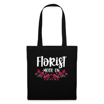 Cadeau de fleuriste, Designer Floral disant, fleuriste - Sac en tissu - noir - Devant