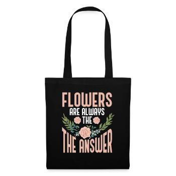 Cadeau de fleuriste, Designer Floral disant, fleuriste - Sac en tissu - noir - Devant