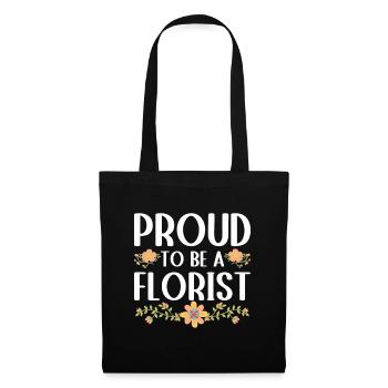 Cadeau de fleuriste, Designer Floral disant, fleuriste - Sac en tissu - noir - Devant