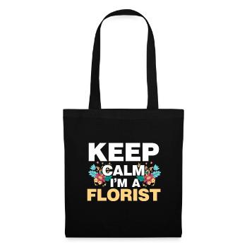 Cadeau de fleuriste, Designer Floral disant, fleuriste - Sac en tissu - noir - Devant