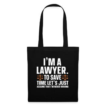 Avocat cadeau faculté de droit étudiant humour avocat - Sac en tissu - noir - Devant