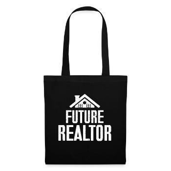 Cadeau d’agent immobilier pour agent immobilier - Sac en tissu - noir - Devant