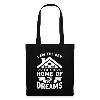 Cadeau d’agent immobilier pour agent immobilier - Sac en tissu - noir - Devant