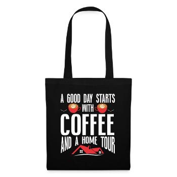 Cadeau d’agent immobilier pour agent immobilier - Sac en tissu - noir - Devant