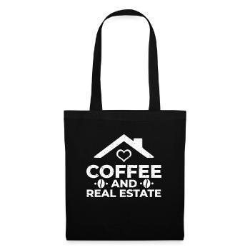 Cadeau d’agent immobilier pour agent immobilier - Sac en tissu - noir - Devant
