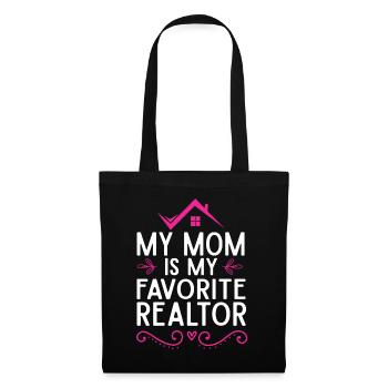 Cadeau d’agent immobilier pour agent immobilier - Sac en tissu - noir - Devant