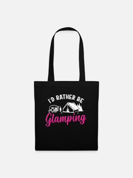Camping Geschenk Lagerfeuer Natur Camper - Stoffbeutel - Schwarz