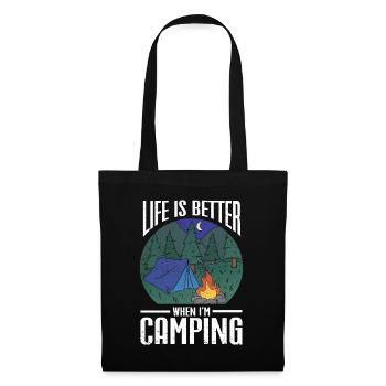 Camping Cadeau Campfire Nature Camper - Sac en tissu - noir - Devant