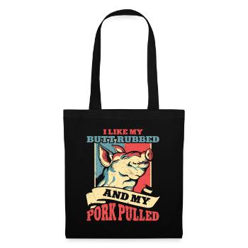 BBQ Pulled Pork Schwein Grill - Tote Bag - black - Front