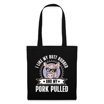 BBQ Pulled Pork Schwein Grill - Tote Bag - black - Front