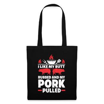 BBQ Pulled Pork Schwein Grill - Tote Bag - black - Front