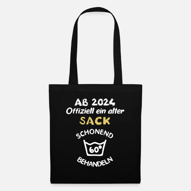 2024 offiziell alter Sack 60 60.Geburtstag 1964 - Stoffbeutel - Schwarz