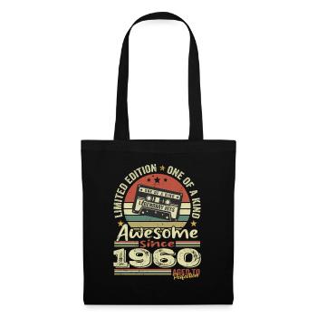 Vintage 1960er Jahre Original Retro Geburtstagsgeschenk - Stoffbeutel - Schwarz - Vorne